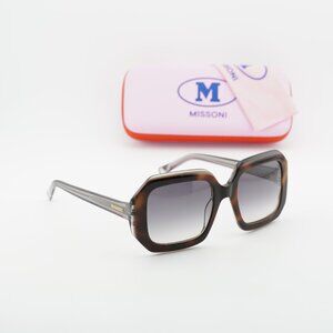 Missoni MIS 0113/S 0AB8 9O Rectangle Sunglasses - Havana/Grey